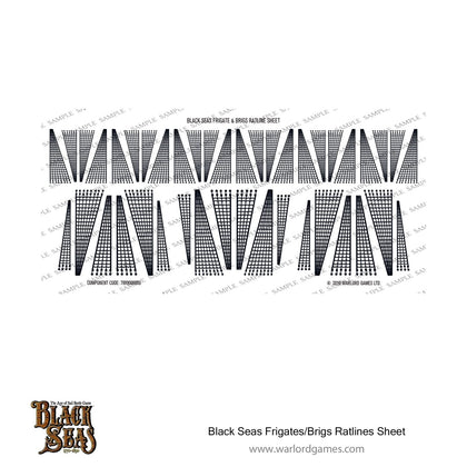 Black Seas Frigates/Brigs Rate ratlines sheet