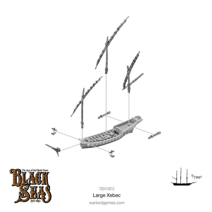 Black Seas: Large Xebec - Schiffe - Warlord Games - 792410012
