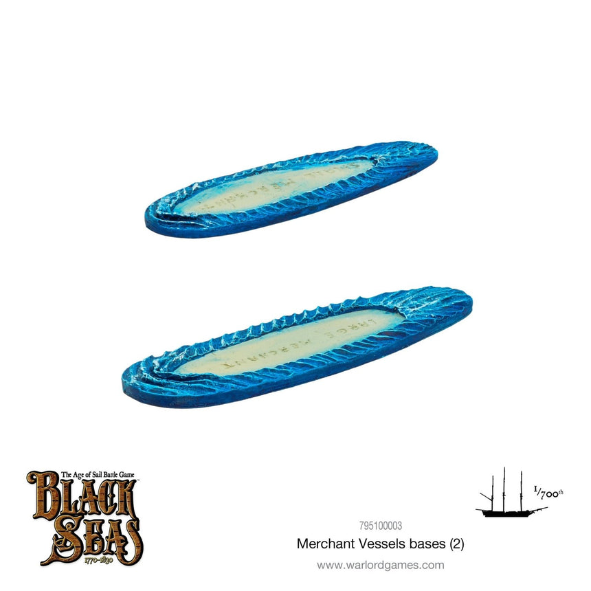 Black Seas: Merchant Vessels Bases - Bases & Tabletts - Warlord Games - 795100003