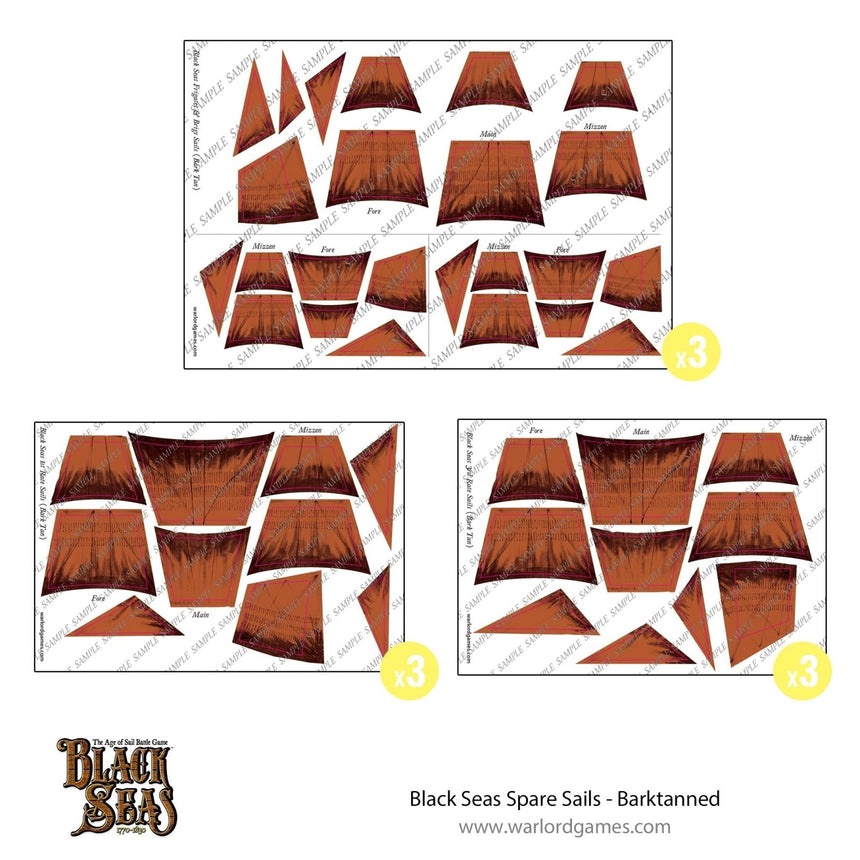 Black Seas Spare sails - barktanned - Zubehör & Bitz - Warlord Games - 799910021