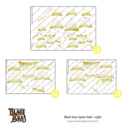Black Seas Spare sails - light - Zubehör & Bitz - Warlord Games - 799910025