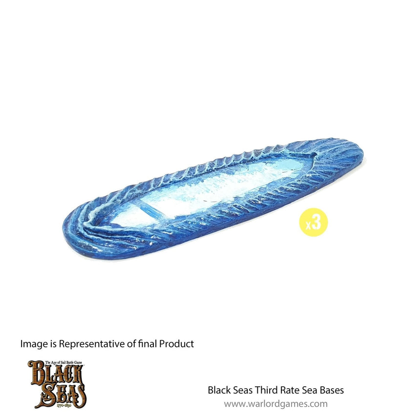 Black Seas third rate sea bases x3 - Bases & Tabletts - Warlord Games - 799910012