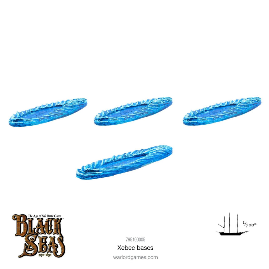 Black Seas: Xebecs Bases - Bases & Tabletts - Warlord Games - 795100005