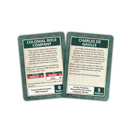 Blitzkrieg: French Command Cards