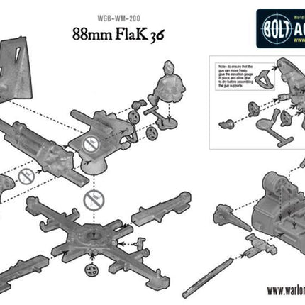 Blitzkrieg German 88mm Flak 36 & limbers (1939-42)