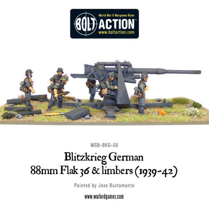 Blitzkrieg German 88mm Flak 36 & limbers (1939-42)