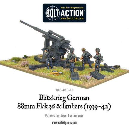 Blitzkrieg German 88mm Flak 36 & limbers (1939-42)