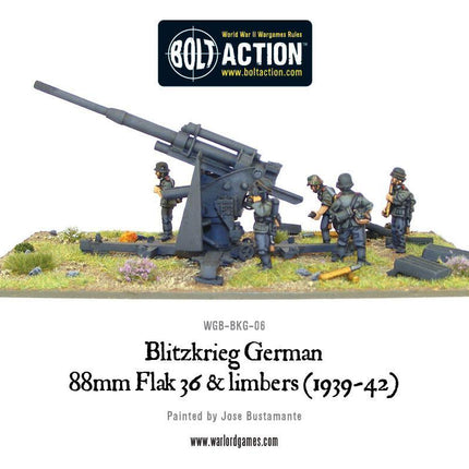 Blitzkrieg German 88mm Flak 36 & limbers (1939-42)