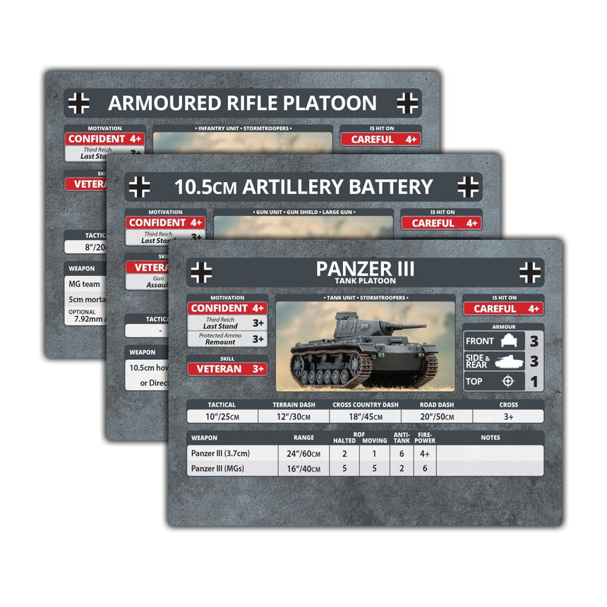 Blitzkrieg: German Unit Cards