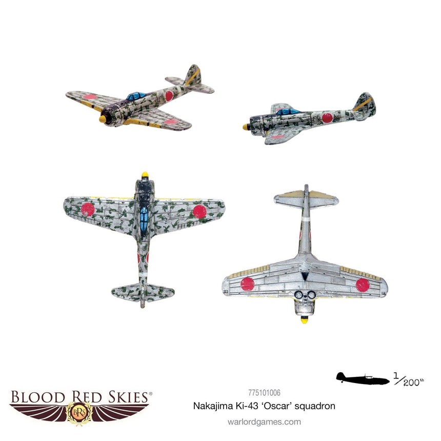 Blood Red Skies: Nakajima Ki - 43 II 'Oscar' Squadron - Flugzeuge - Warlord Games - 775101006