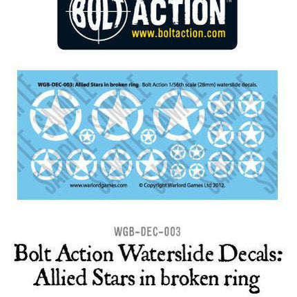 Bolt Action Allied Stars in broken ring decal sheet