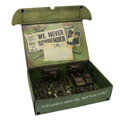 Bolt Action Army Box - Metallplatte an der Innenrückseite (für magnetische Miniaturen) - Zubehör - Safe & Sound - SAFE-BAMAG02
