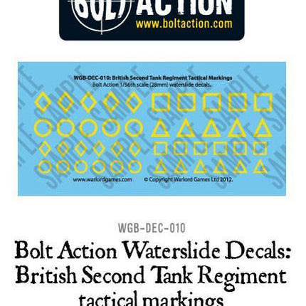 Bolt Action British Second Tank Regiment tactical markings - Decal-Sheet