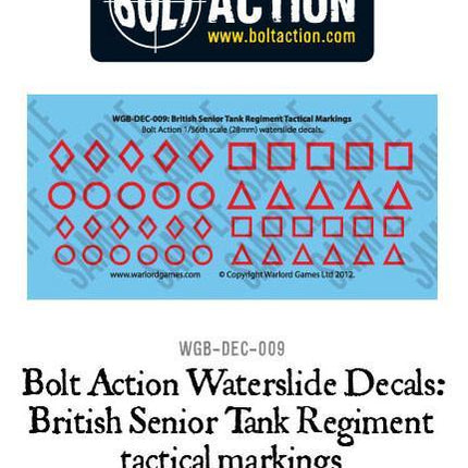 Bolt Action British Senior Tank Regiment tactical markings - Decal-Sheet