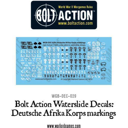 Bolt Action Deutsche Afrika Korps markings decals