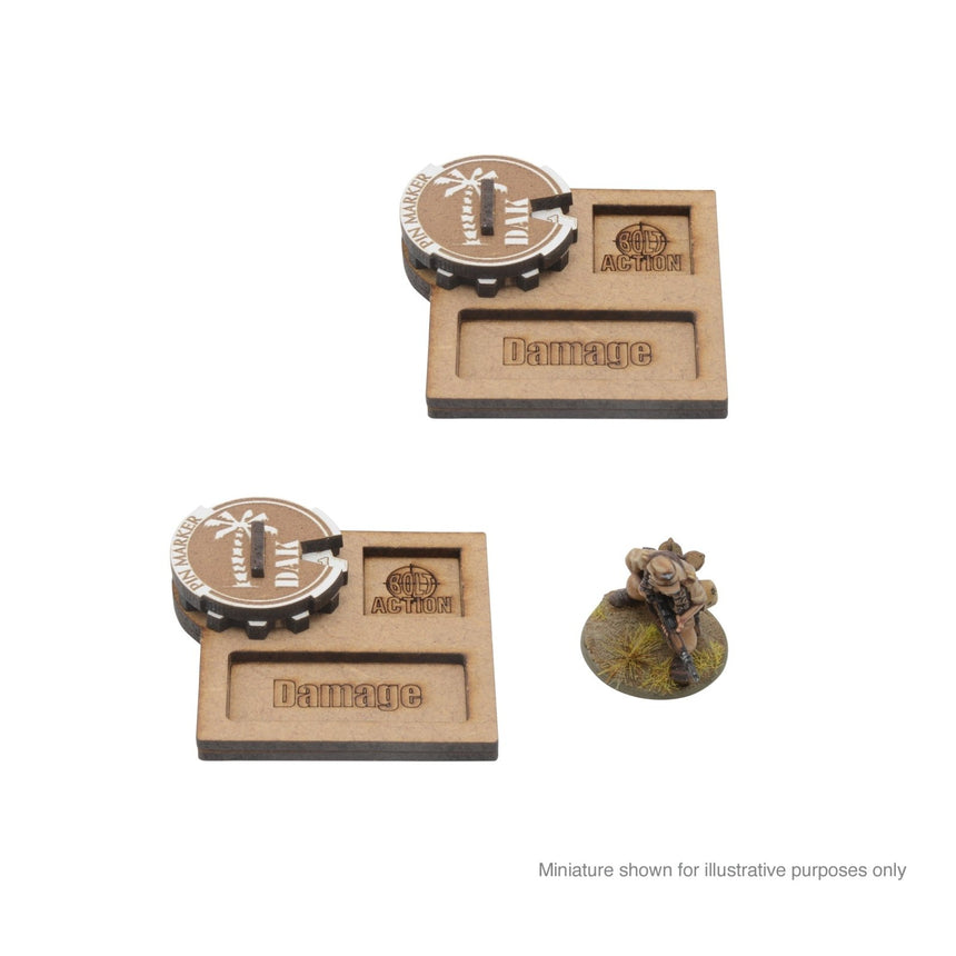 Bolt Action MDF Vehicle Pin Markers - German ' Afrika Korps' - Zubehör - Skytrex - 408800041