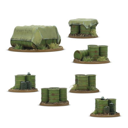 Bolt Action Objective Marker Set - Fuel Dump - Warlord Games - 408800050