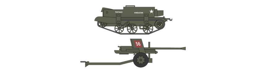 A01309V Bren Gun Carrier & 6PDR Anti-Tank Gun