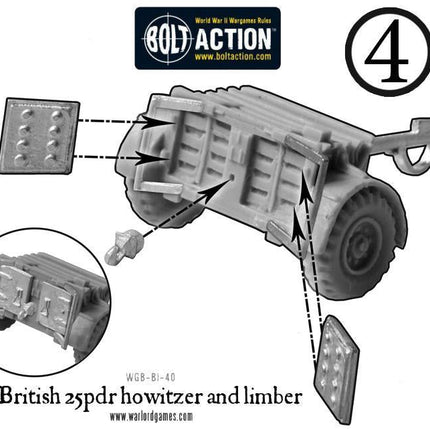 British 25 pdr Howitzer & Limber