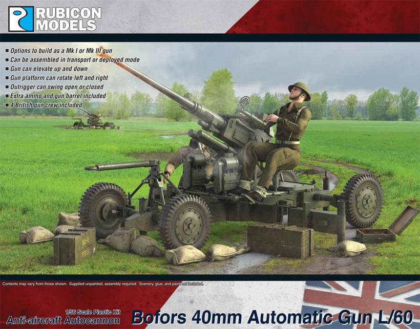 British 40mm Bofors Automatic Gun Mk I/III - Artillerie - Rubicon Models UK Ltd - 280123