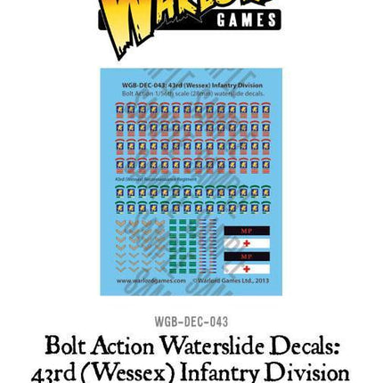 British 43rd (Wessex) Infantry Division decal sheet