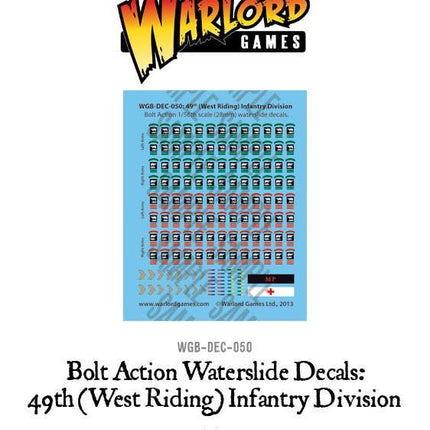 British 49th (West Riding) Infantry Division decal sheet