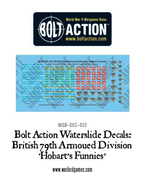 British 79th Armoured Division (Hobart's Funnies) Nassschiebebilder