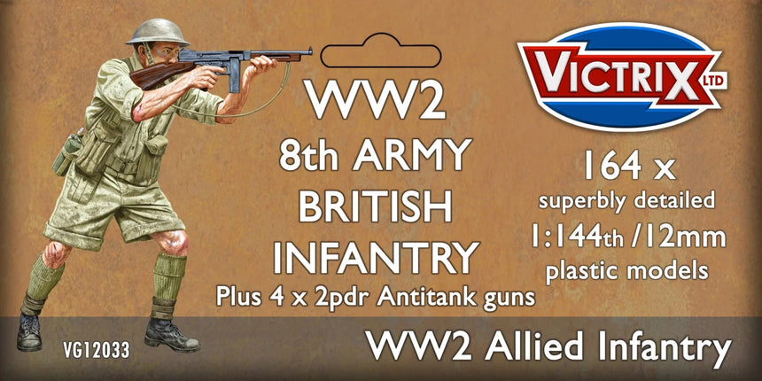 British 8th Army Infantry 12mm - Infanterie - Victrix - VG12033