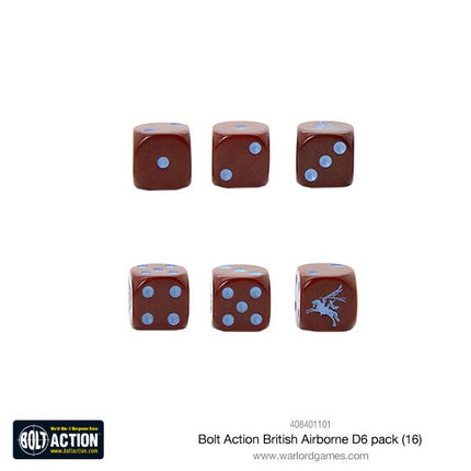 British Airborne D6 Pack (16 Stk) - Zubehör - Warlord Games - 408401101