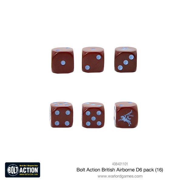 British Airborne D6 Pack (16 Stk) - Zubehör - Warlord Games - 408401101