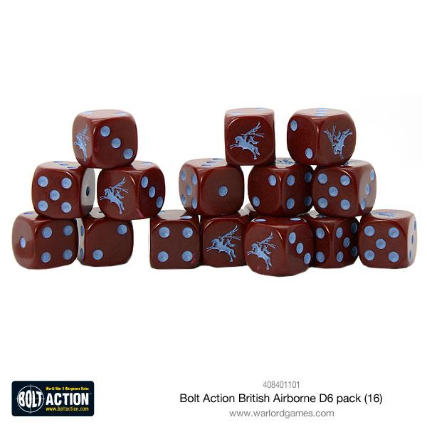 British Airborne D6 Pack (16 Stk) - Zubehör - Warlord Games - 408401101