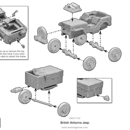 British Airborne Jeep & Trailer