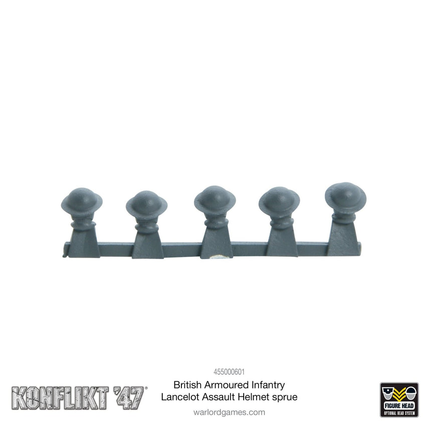 British Armoured Infantry Lancelot Assault Helmet sprue - Warlord Games - 455000601a (2)