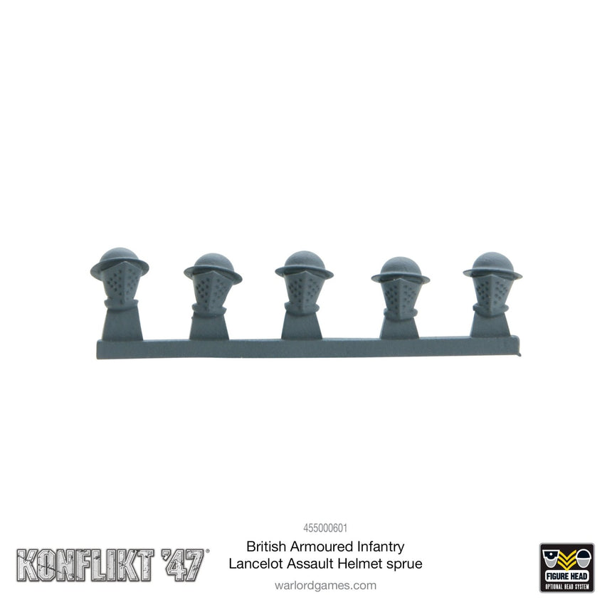 British Armoured Infantry Lancelot Assault Helmet sprue - Warlord Games - 455000601a