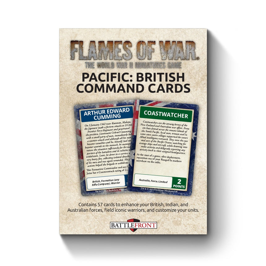 British, Australian & Indian Command Cards