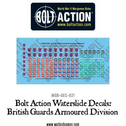 British Guards Armoured Division Nassschiebebilder
