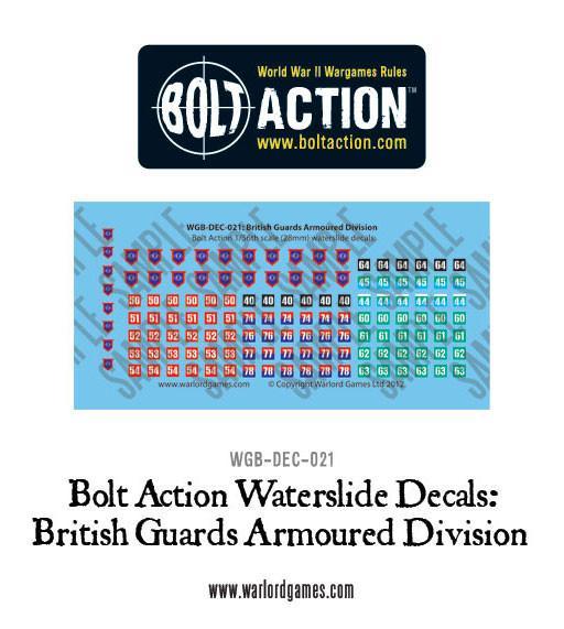 British Guards Armoured Division Nassschiebebilder
