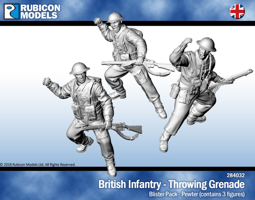 British Infantry Throwing Grenades