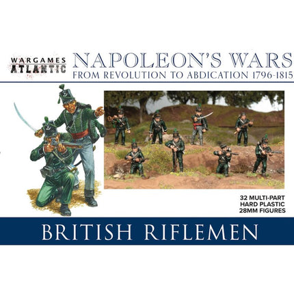 Wargames Atlantic - British Riflemen (32 Figuren, 28mm Plastik)