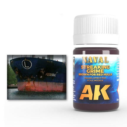 Brown Streaking Grime for Red Hulls AK304 - AK Interactive