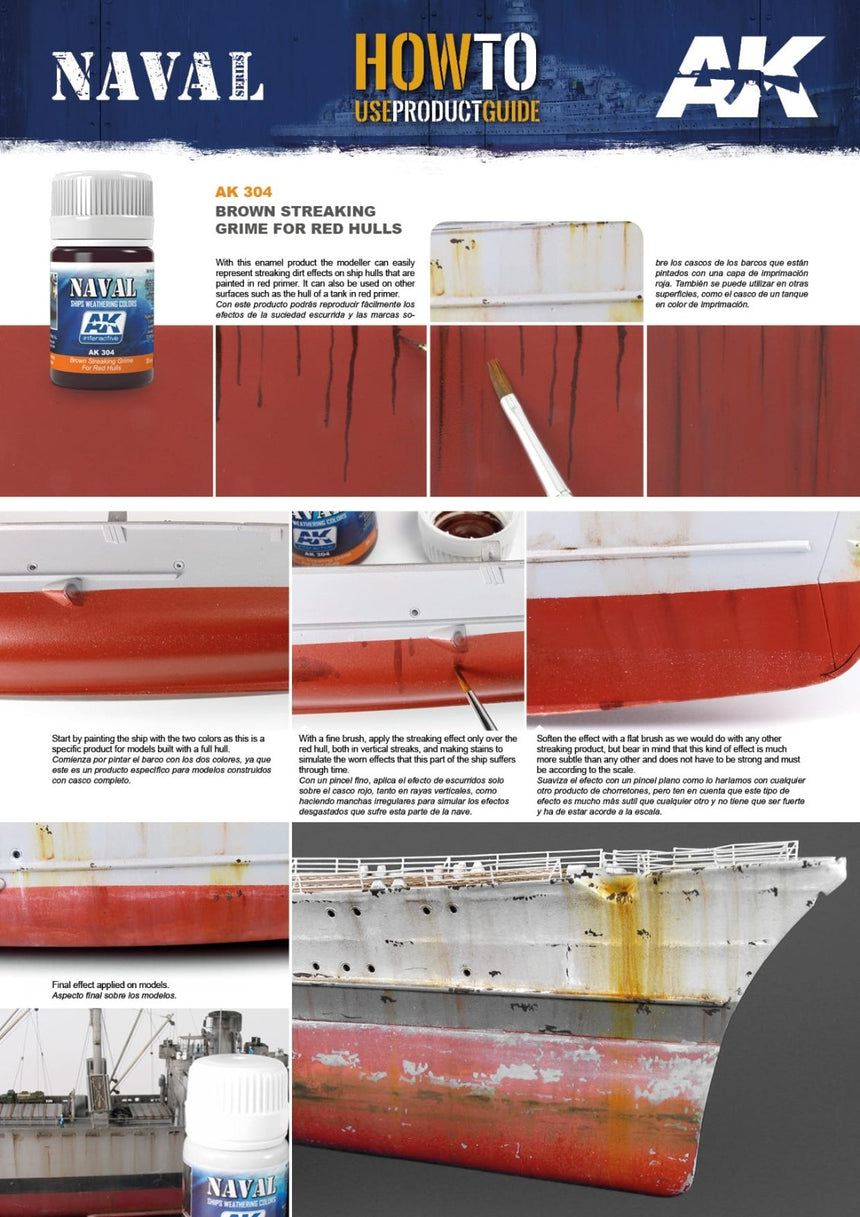 Brown Streaking Grime for Red Hulls AK304 - AK Interactive