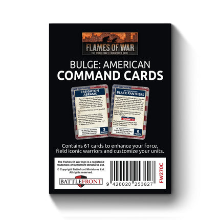 Bulge: American Command Cards