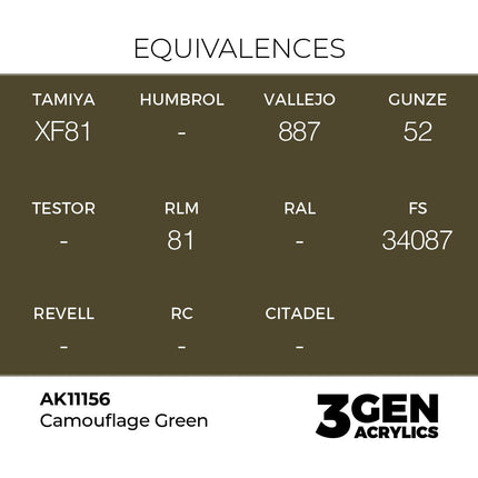 AK Interactive 3rd Generation - Camouflage Green 17 ml