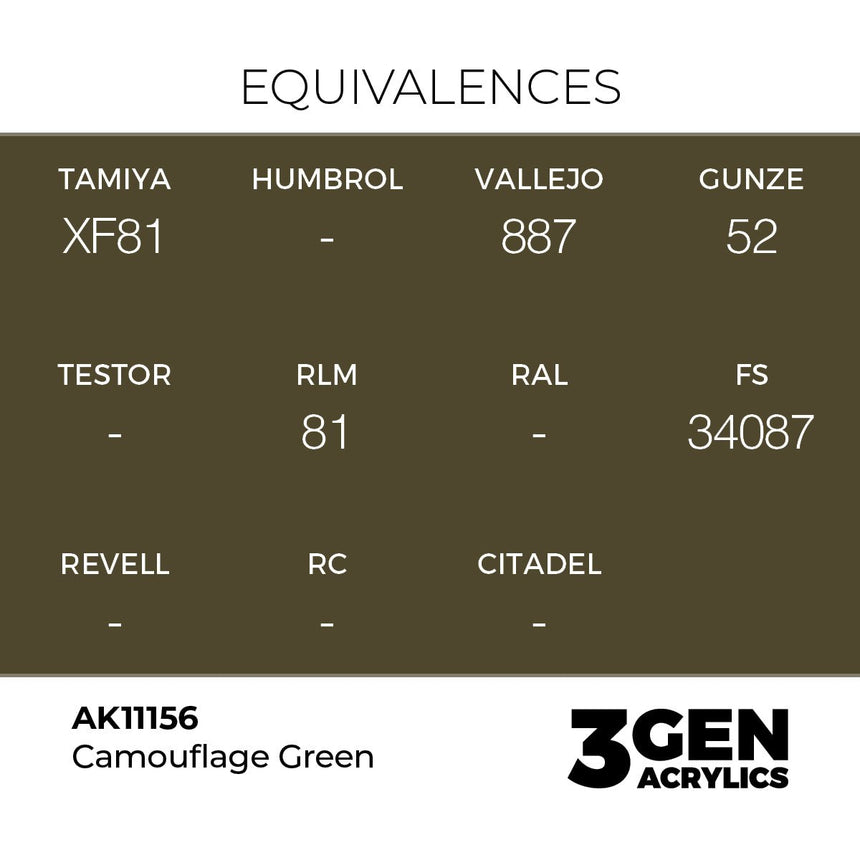 AK Interactive 3rd Generation - Camouflage Green 17 ml
