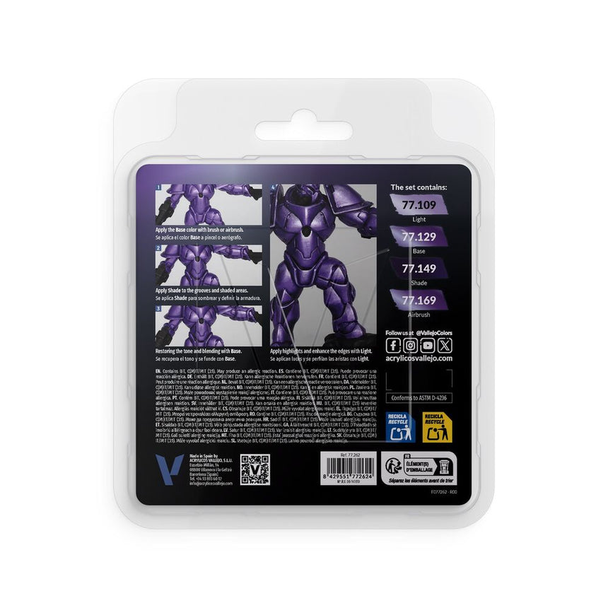 Celestial Violet - True Metallic Metal (4 x 18 ml) - Vallejo - 77262 (2)
