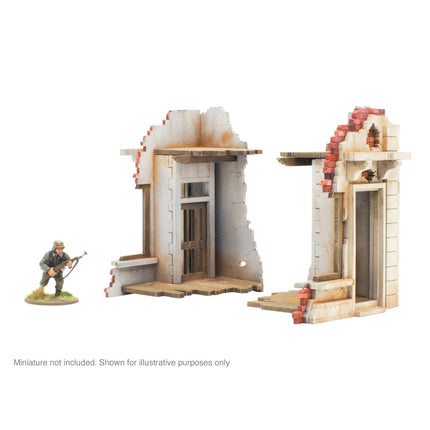 City in Ruins - Pair of Destroyed Building Ends