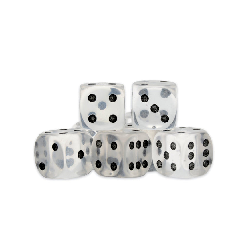 Clear Quartz D6 Dice (10 Stk) - Zubehör - Warlord Games - WG-D6-48