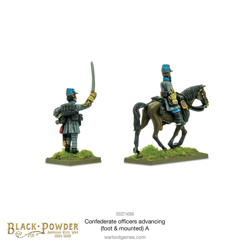 Confederate Officers Advancing (Foot & Mounted) A - Sonder - /Einzelmodelle - Warlord Games - 303214066