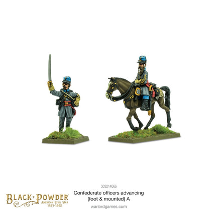 Confederate Officers Advancing (Foot & Mounted) A - Sonder - /Einzelmodelle - Warlord Games - 303214066