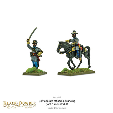 Confederate Officers Advancing (Foot & Mounted) B - Sonder - /Einzelmodelle - Warlord Games - 303214067